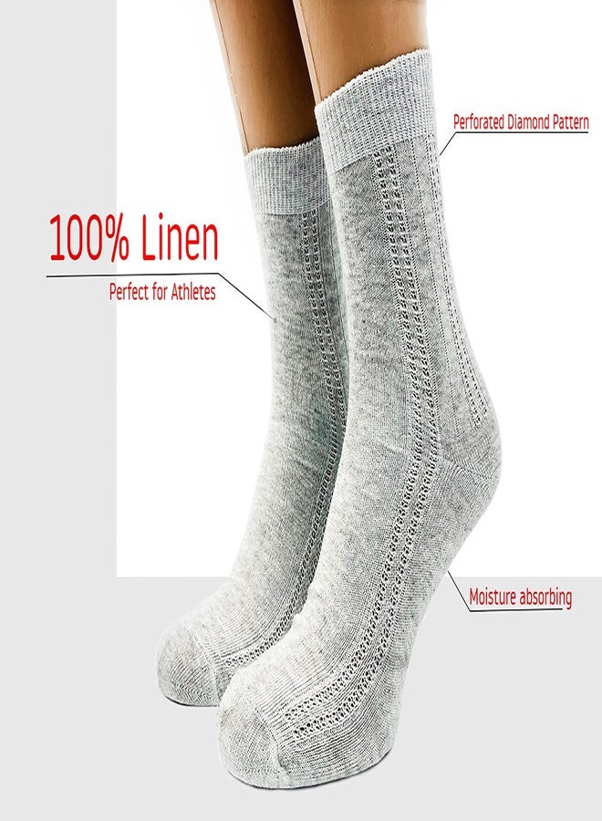 FlaxSox Women's Thin Breathable Organic Linen Socks (10, Medium) - Image 2